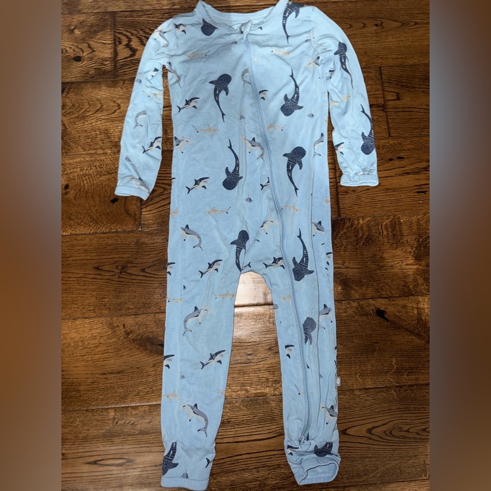 Kyte BABY Blue Shark Print Kids Pajamas